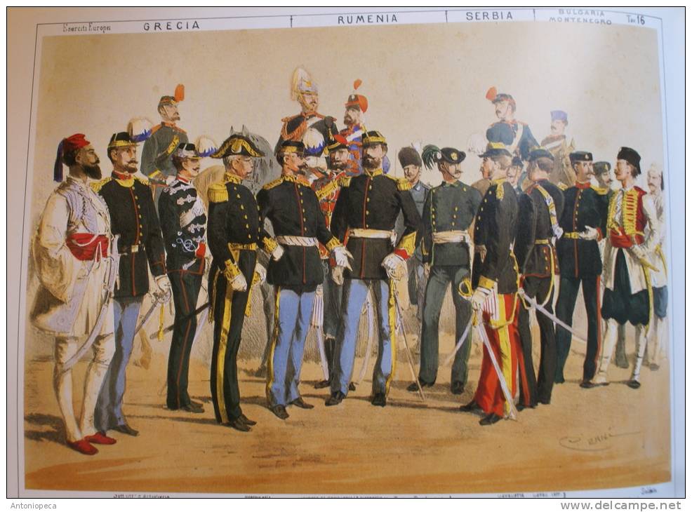 ESERCITI EUROPEI DEL 1800 - 24 TAVOLE DI UNIFORMI MILITARI EUROPEE DI QUINTO CENNI