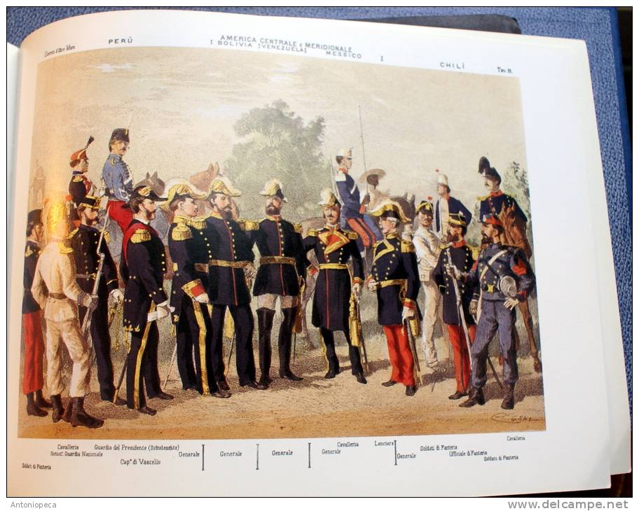 ESERCITI AFRICA, ASIA, AMERICA, OCEANIA I DEL 1800 - 12 TAVOLE DI UNIFORMI MILITARI  DI QUINTO CENNI