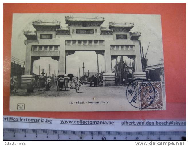 1 China Postcard - Nice Stamp  -Th. C. No 20. - Peking  Pékin - Monument KETTLER - China