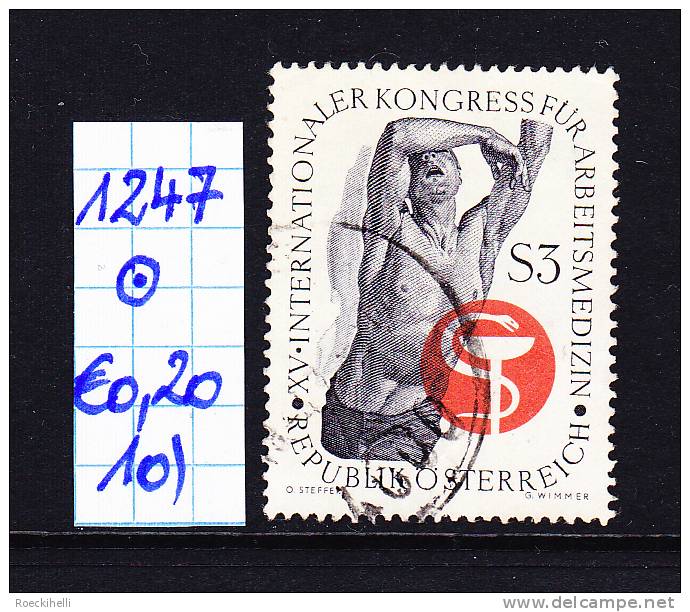 19.9.1966 - SM "XV. Internationaler Kongress für Arbeitsmedizin" -  o gestempelt - siehe Scan (1247o 01-24)