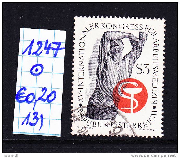 19.9.1966 - SM "XV. Internationaler Kongress für Arbeitsmedizin" -  o gestempelt - siehe Scan (1247o 01-24)