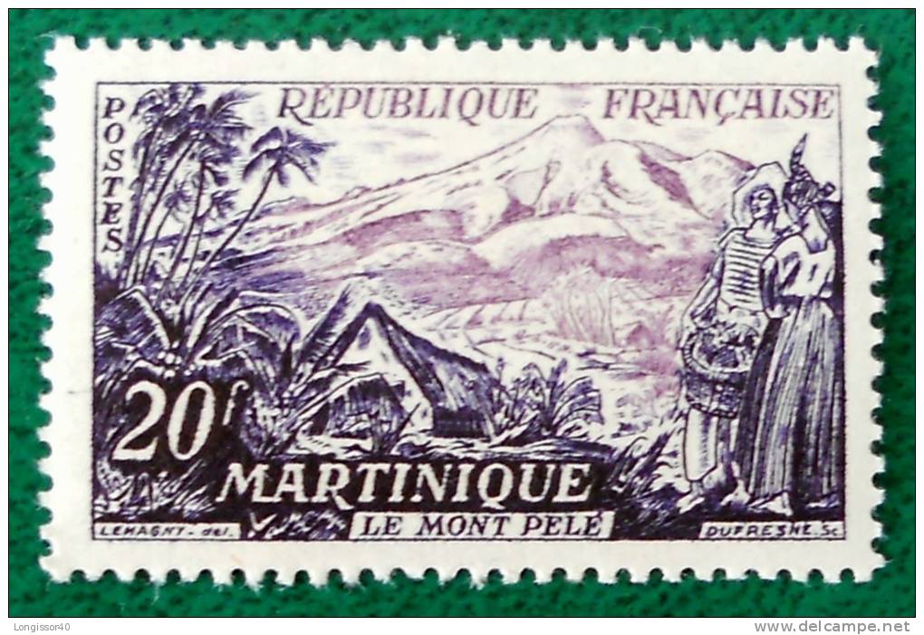 LE MONT PELE EN MARTINIQUE 1955 - NEUF ** - YT 1041 - MI 1069 - Unused Stamps