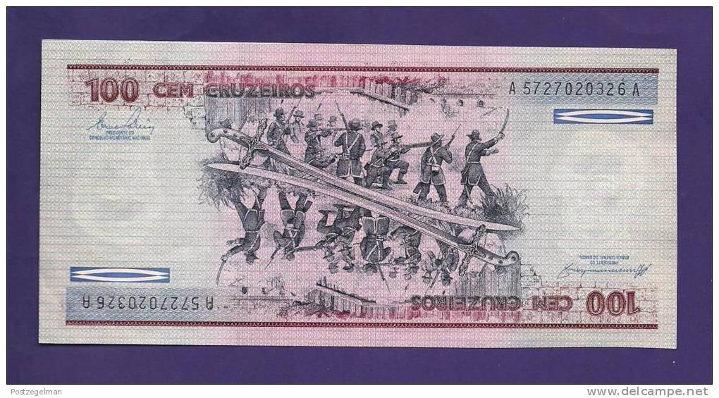 BRASIL , 1981  Banknote,  MINT UNC., 100 Cruzeiros KM Nr. 198 - Brazilië