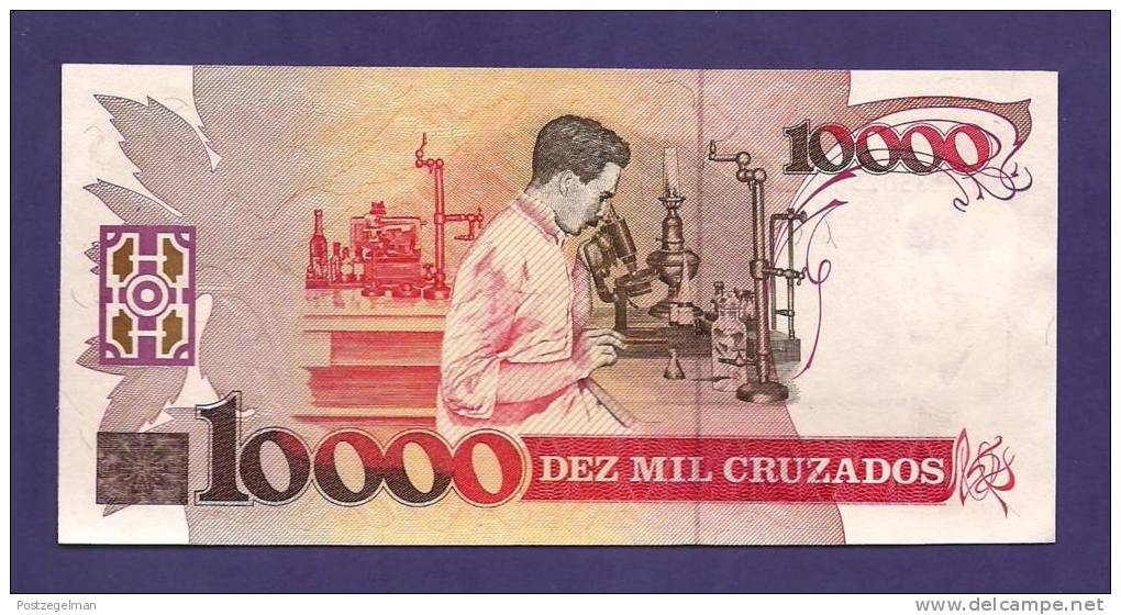 BRASIL ,  Banknote,  Used VF, 10000 Cruzeiros - Brazilië