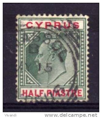 Cyprus - 1904 - &frac12; Piastre Definitive (Watermark Multiple Crown CA) - Used - Cyprus (...-1960)