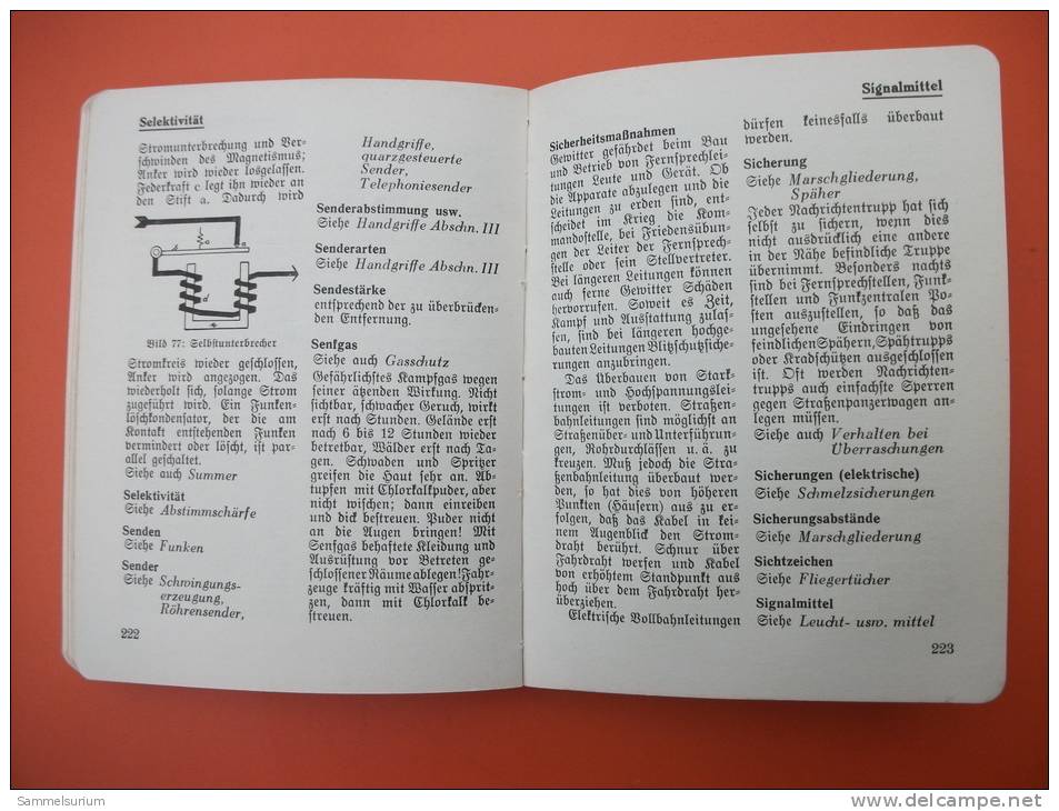 Soldatenlexikon "Nachrichten-Lexikon" Merkbuch Für Soldaten Der Nachrichtentruppe Von 1935 - Militär & Polizei