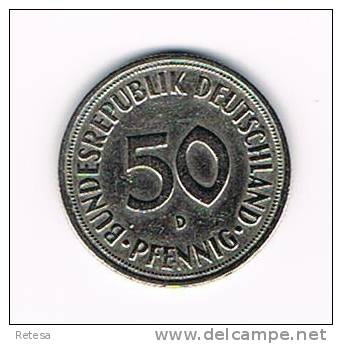 DUITSLAND 50 PFENNIG  1950 D - 50 Pfennig