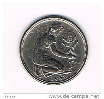 DUITSLAND 50 PFENNIG  1950 G - 50 Pfennig