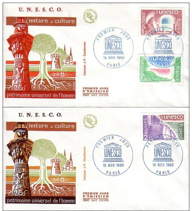 FDC´ S  U N E S C O  1980 - 1980-1989