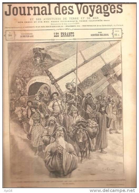 JOURNAL DES VOYAGES N°264   22 Décembre 1901 Les Voyageurs Au MOYEN AGE LES ERRANTS - Zeitschriften - Vor 1900