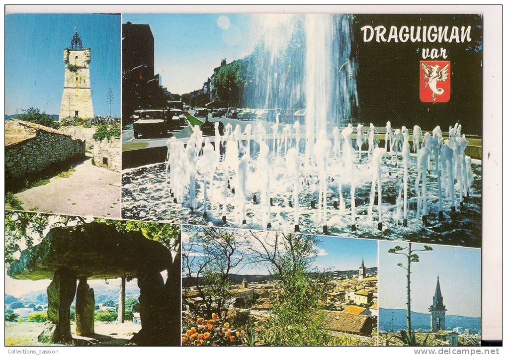 ###83, Draguignan, Avec 5 Vues Diverses, 1989, Voyagée - Draguignan