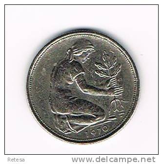 DUITSLAND 50 PFENNIG  1970 D - 50 Pfennig