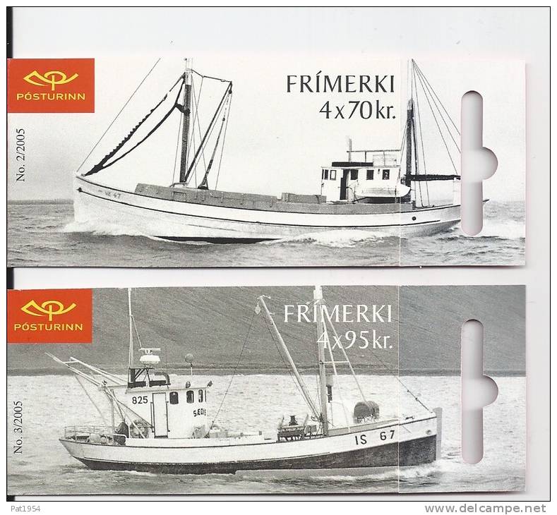 Carnets D´Islande 2005 Bateaux De Pêche  N° C 1023 Et 1025 Oblitérés (cancelled) - Booklets