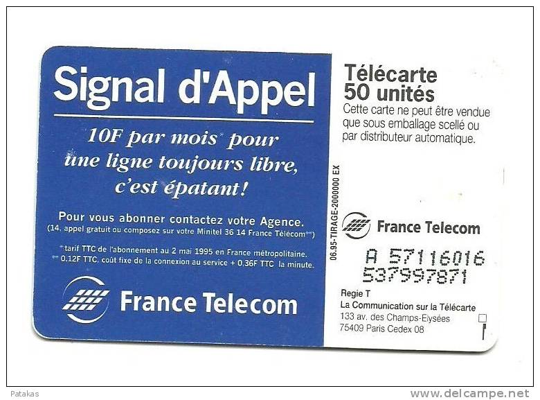 Telecarte 50 Signal D'appel - 1995