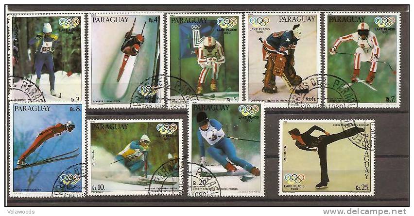 Paraguay - Serie Completa Usata: Giochi Olimpici Di Lake Placid 1980 - Invierno 1980: Lake Placid