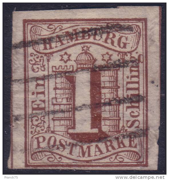 Hamburg: 1s From 1859 VFU (Y&T N° 2 , CV +120€) - Hambourg