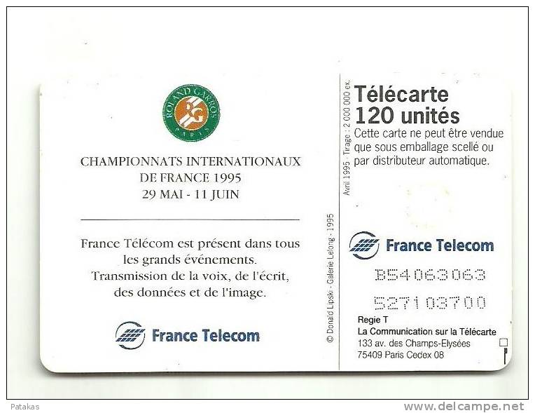 Télécarte 120 1995 Rolland Garros - 1995