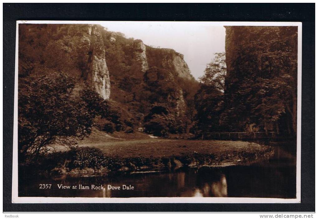RB 894 - Real Photo Postcard - View At Ilam Rock - Dove Dale Derbyshire Peak District - Derbyshire