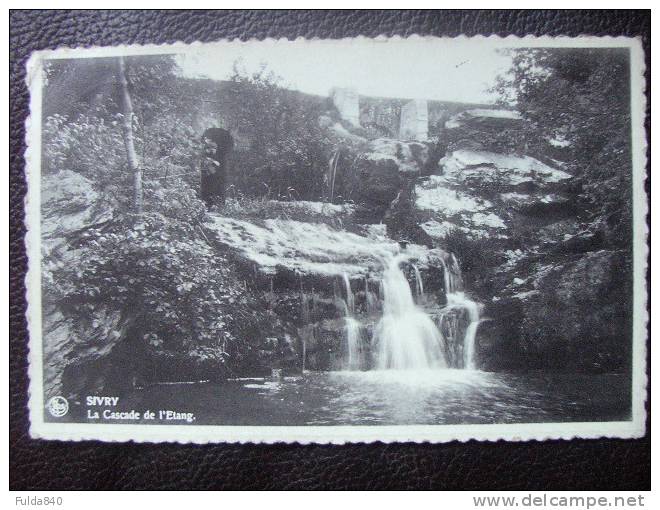CPSM.    SIVRY.    La Cascade De L'étang.      1933. - Sivry-Rance