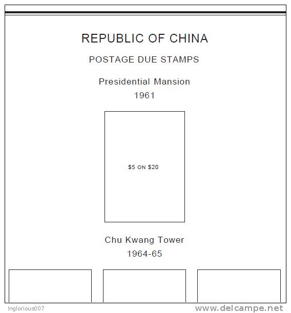 CHINA (REPUBLIC OF) STAMP ALBUM PAGES 1950-2011 (375 pages)