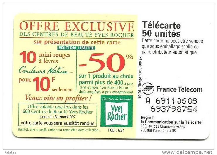 Télécarte 50 Yves Rocher Les Rouges à Lèvres - 1996