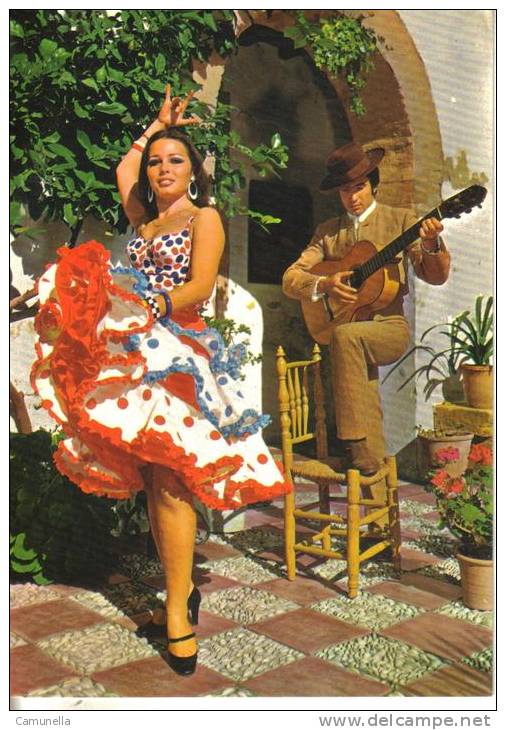 Cartolina Folklore-spagna Tipica - Costumes