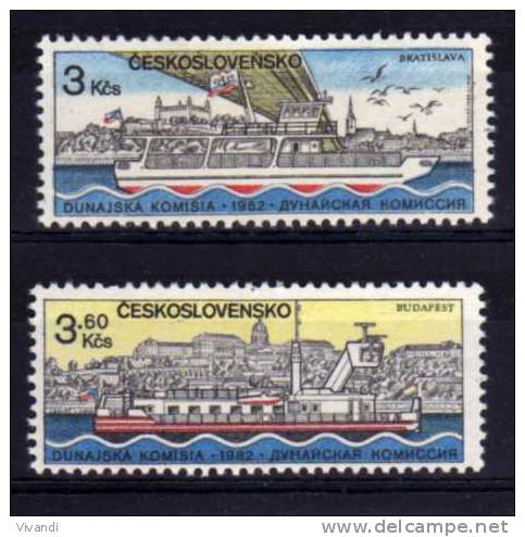 Czechoslovakia - 1982 - Danube Commission - MNH - Neufs