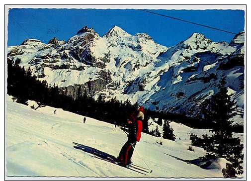 SWITZERLAND 1980 Skiiers / Ski Lift Winterfreuden Oeschinen Be - Sonstige & Ohne Zuordnung