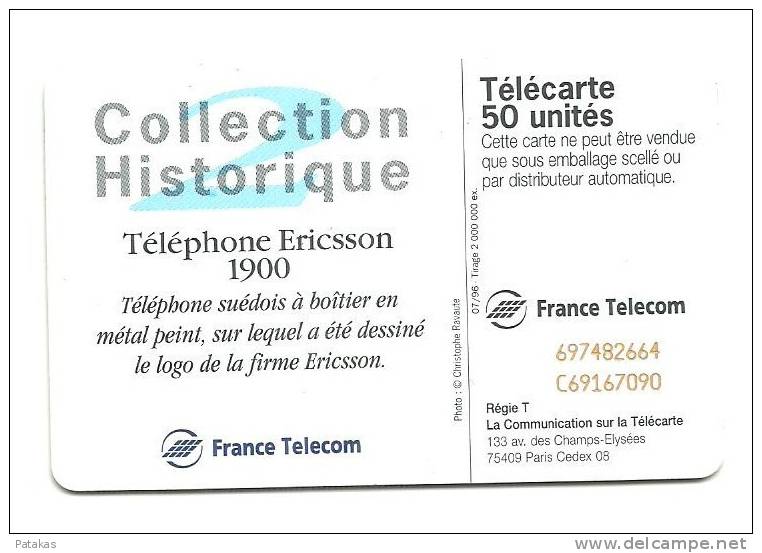Télécarte 50 Collection Historique Téléphone Ericsson - 1996