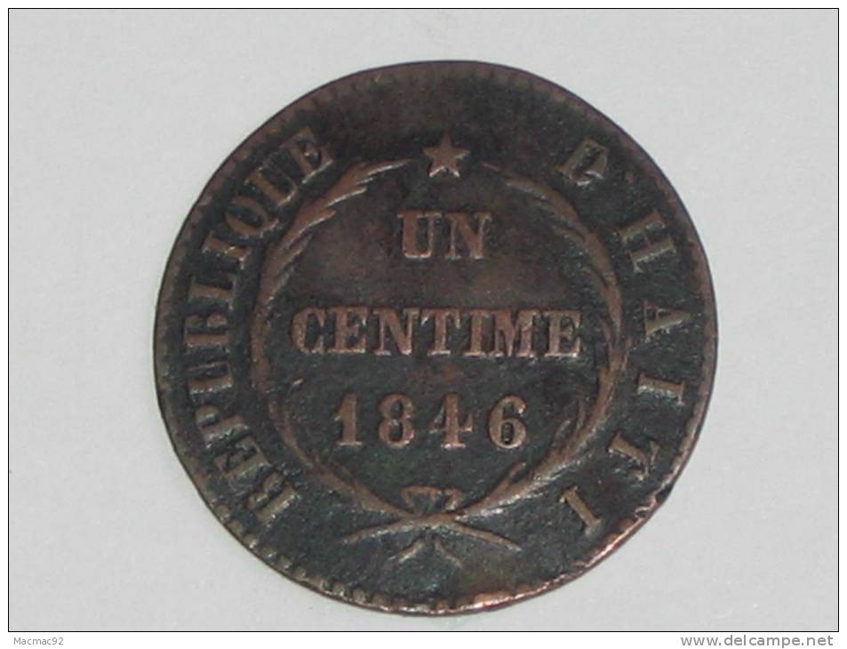 1 Centime 1846 An 43 - République D'Haiti. - Haïti