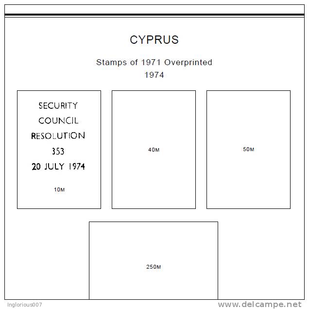 CYPRUS STAMP ALBUM PAGES 1880-2011 (141 pages)