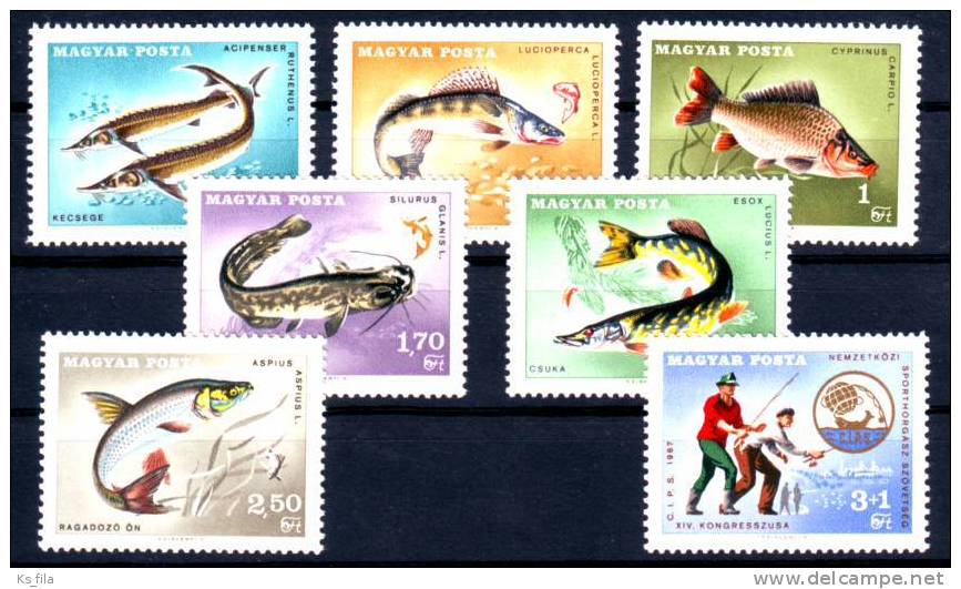 HUNGARY - 1967. 14. International Anglers' Federation Congress, And World Angling Championships - MNH - Unused Stamps