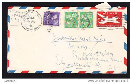 O) 1947 USA, MULTIPLE COVER, FROM LOS ANGELES TO GUATEMALA, PRESIDENT GEORGE WASHINGTON,AIR MAIL. - Other & Unclassified