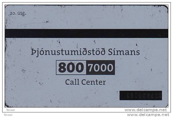 Iceland, ICE-D-20, 100 SKREF, 1998 Siminn Call Center, 2 Scans. - Iceland