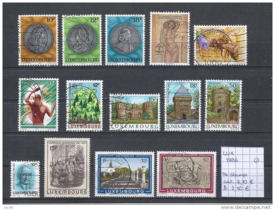 Luxemburg 1986 - 14 Zegels Gest./obl./used - Used Stamps