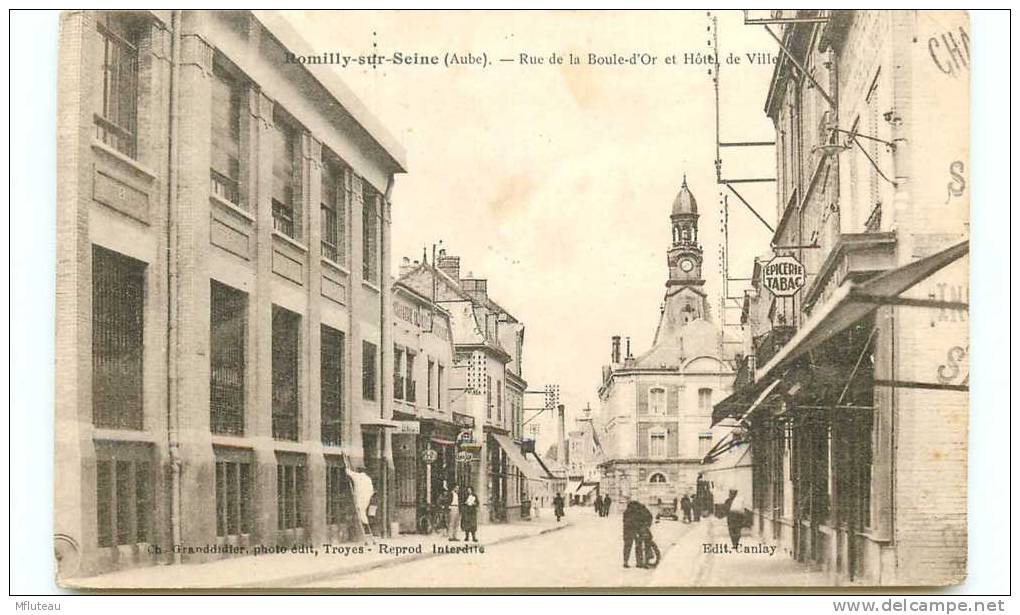 10* ROMILLY SUR SEINE Rue De La Boule D'or Et Hotel De Ville - Romilly-sur-Seine