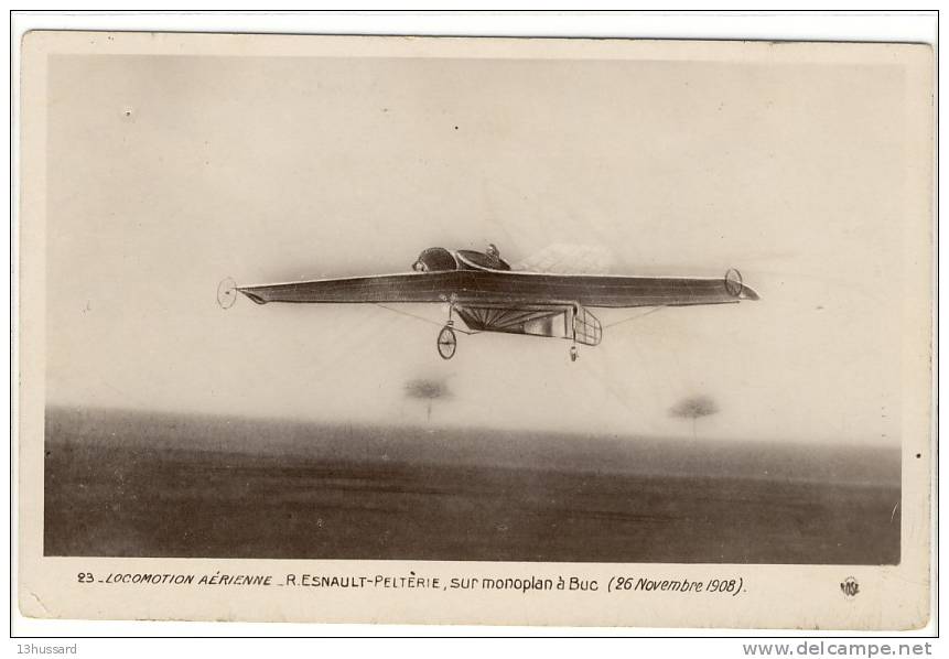 Carte Postale Ancienne Buc - R. Esnault Pelterie Sur Monoplan 1908 - Aviation, Avions - Buc