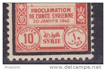 SYRIE  DALLAY No 291a   RARE VARIETE   NEUF SANS CHARNIERE   COTE:200  EUROS - Neufs