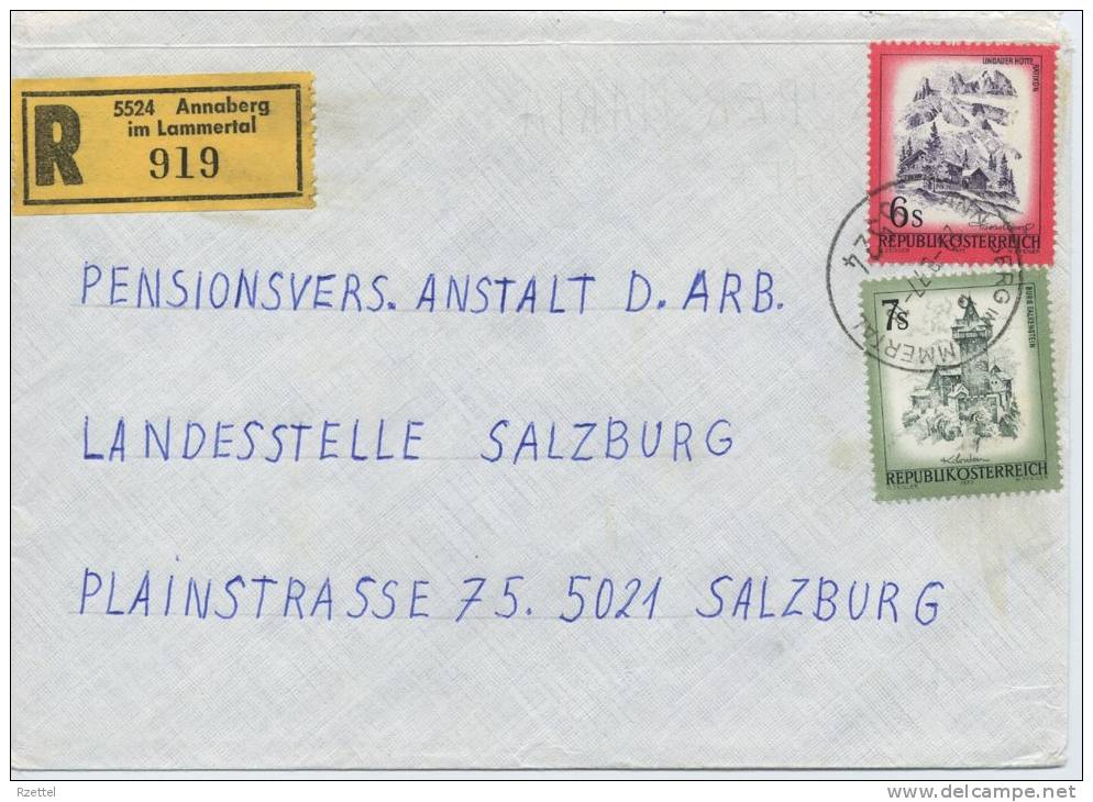 Einschreibe-Brief Reco Annaberg-Salzburg MiFr 1977 - Lettres & Documents