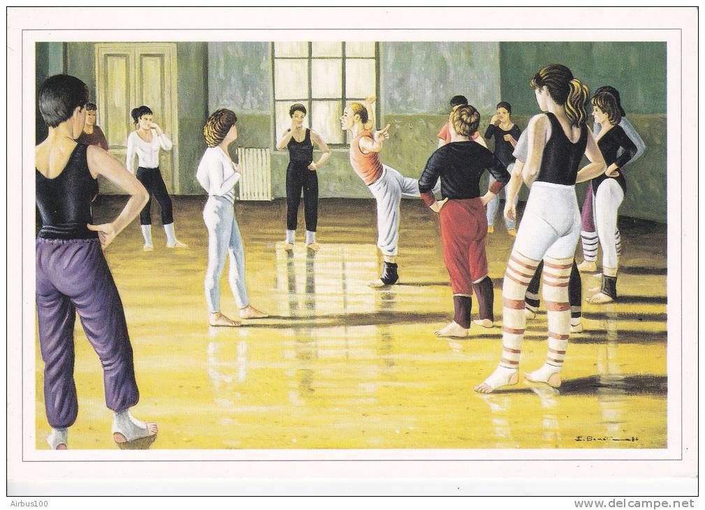 "Leçon De Danse" Peinture à L´huile D´ Emili Bonet Casanova, 1984. - Danse