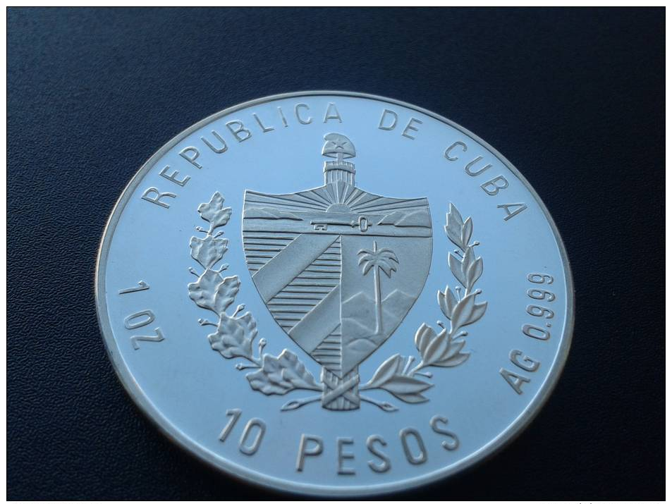 MONNAIE DU CUBA 10 PESOS . ARGENT - Cuba