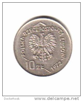 POLAND    10  ZLOTYCH  1972  (Y# 65) - Polen