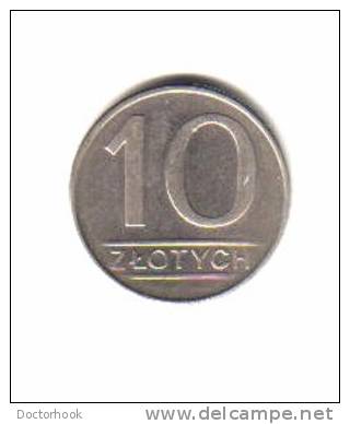 POLAND    10  ZLOTYCH  1987  (Y# 152.1) - Polen