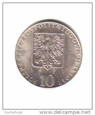 POLAND    10  ZLOTYCH  1971  (Y# 63) - Poland