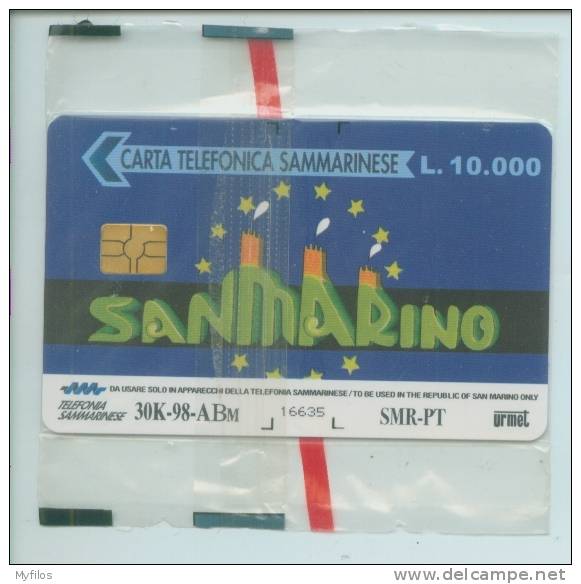 1998 SAN MARINO RICCIONE SCHEDA TELEFONICA NUOVA DA LIRE 10.000 NELLA CONFEZIONE ORIGINALE - San Marino