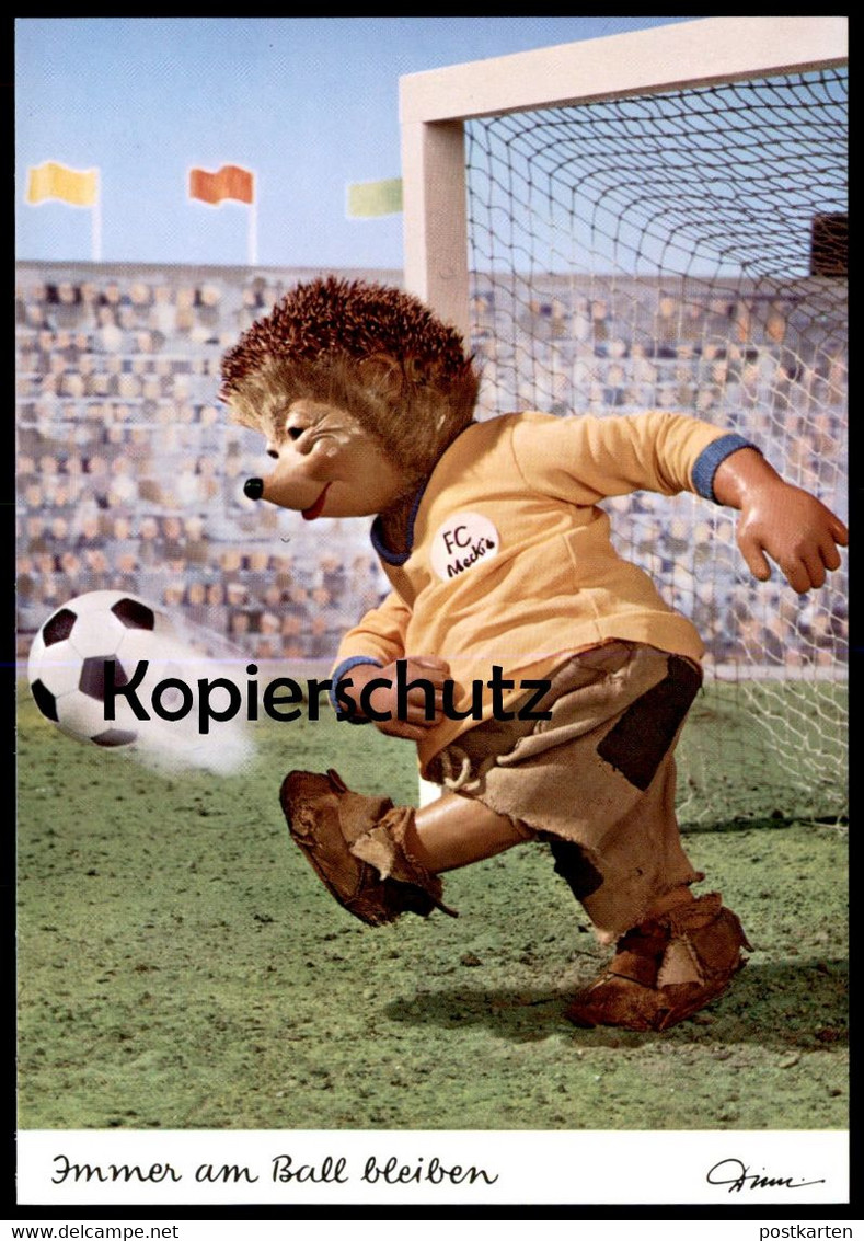 POSTKARTE FC MECKI IMMER AM BALL BLEIBEN... Fussball Play Jouer Au Football Soccer Tor Postcard Cpa AK Ansichtskarte - Mecki