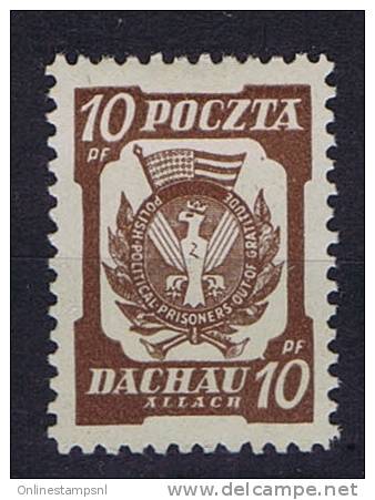 Dachau-Allach Addition For Polish Red Cross, Polish Camp Post, MNH - Ongebruikt