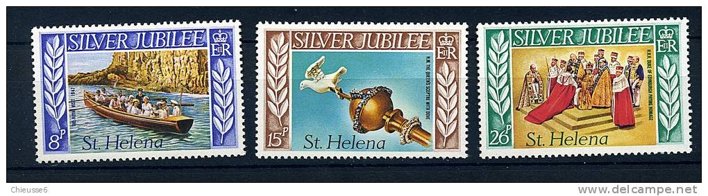 S	Ste Hélène ** N° 297 à 299 - 25e Ann. De L'accession Au Trône D'Elizabeth II - Saint Helena Island