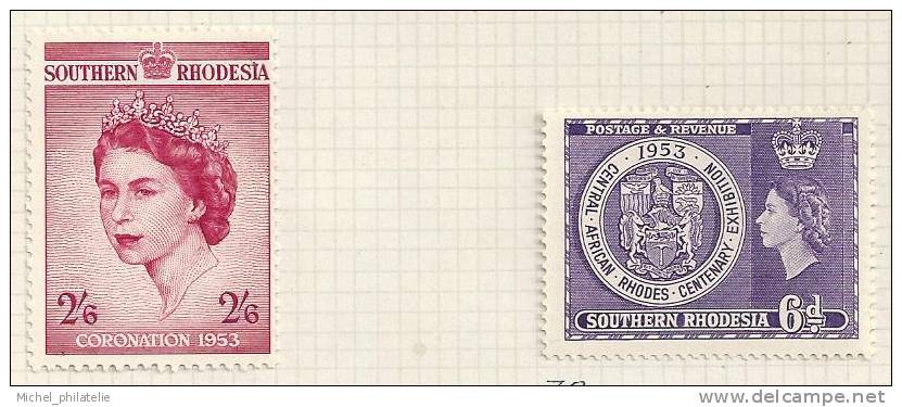 ⭐ Colonie Anglaise - Rhodésie Du Sud - YT N° 77 à 79 * - Neuf Avec Charnière ⭐ - Southern Rhodesia (...-1964)