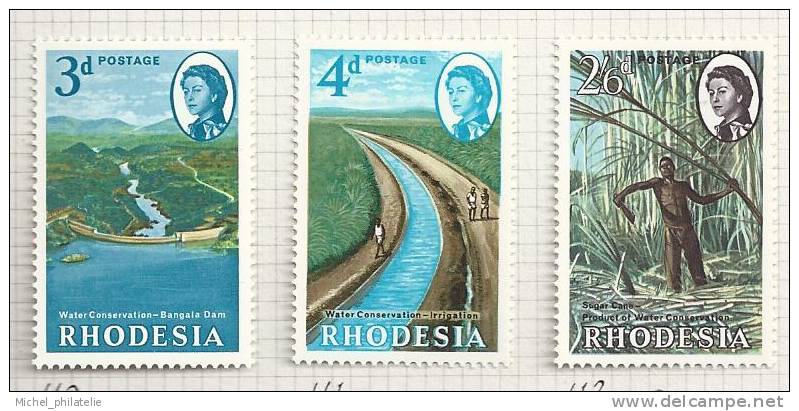 ⭐ Colonie Anglaise - Rhodésie Du Sud - YT N° 110 à 112 * - Neuf Avec Charnière ⭐ - Southern Rhodesia (...-1964)